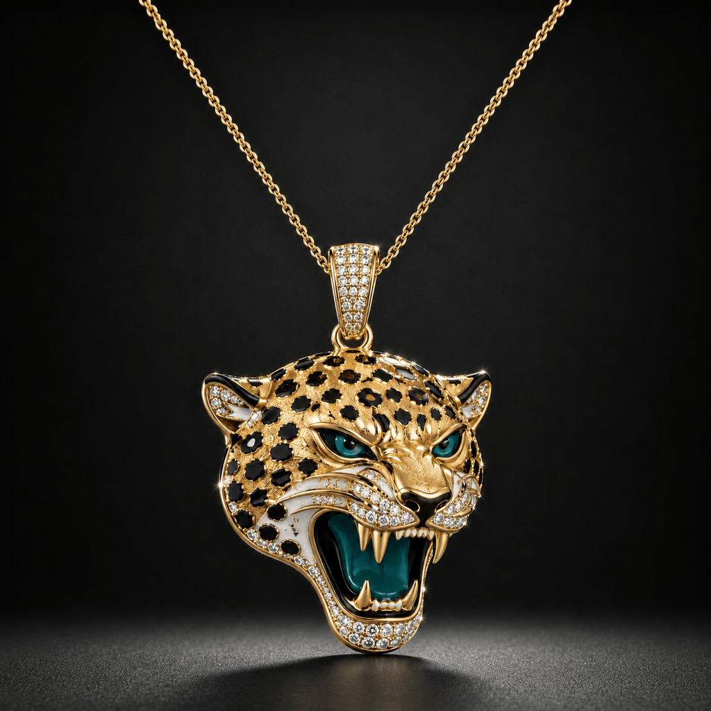 JSVJ Solid Gold Chain with Diamond Pendant BMD
