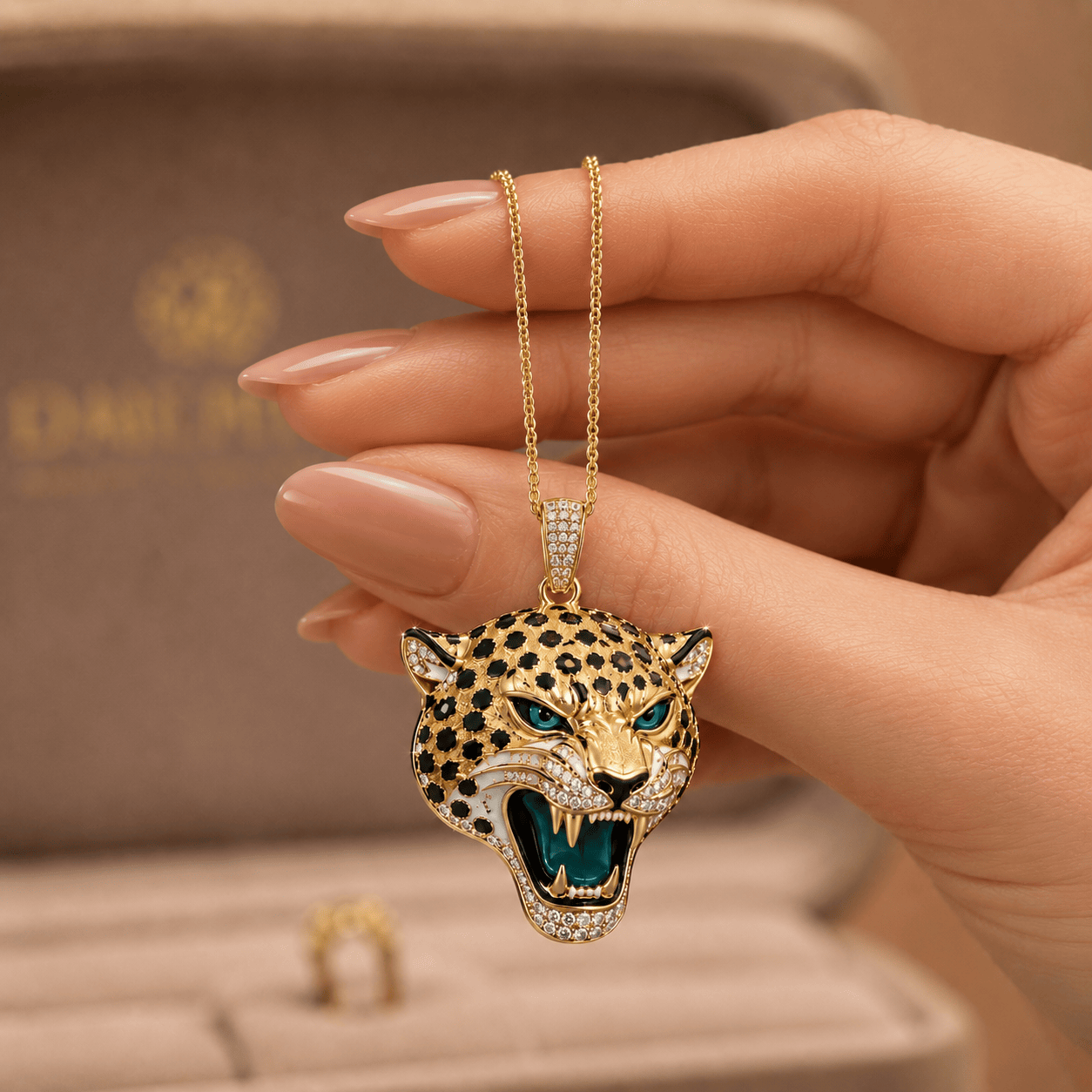JSVJ Solid Gold Chain with Diamond Pendant BMD