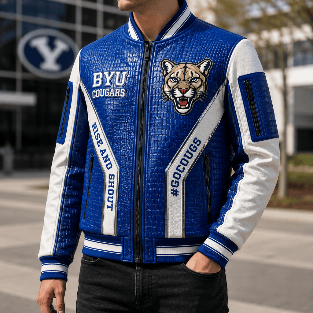 Premium BYU Leather Zipper Jacket TTMH