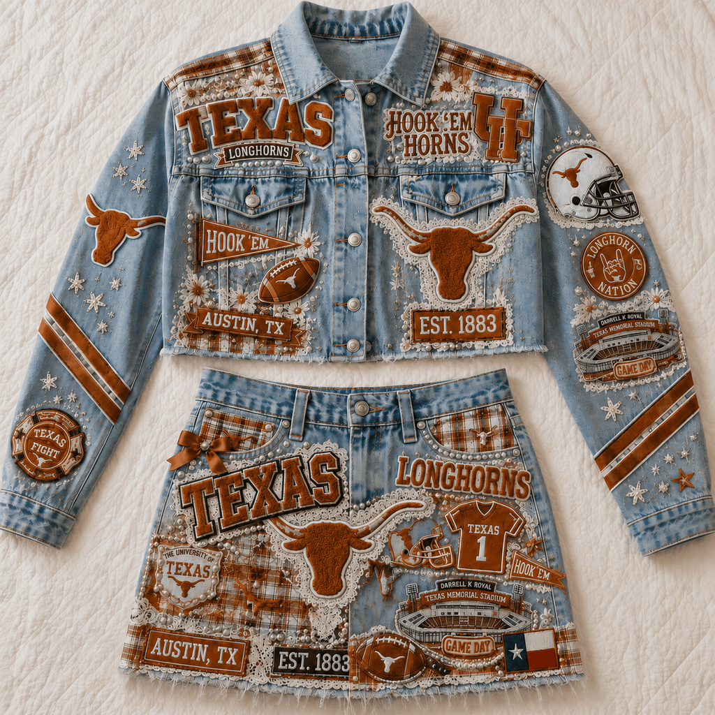 TLS Embellished Denim Set NTKO