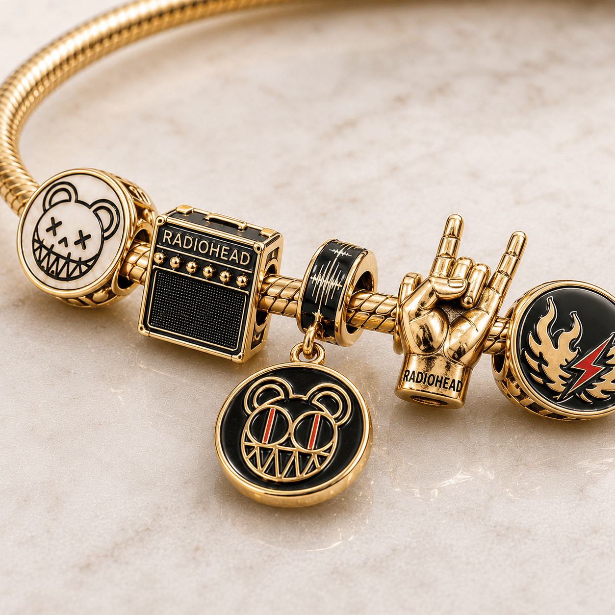 ROH Gold Charm Bracelet Set PTT