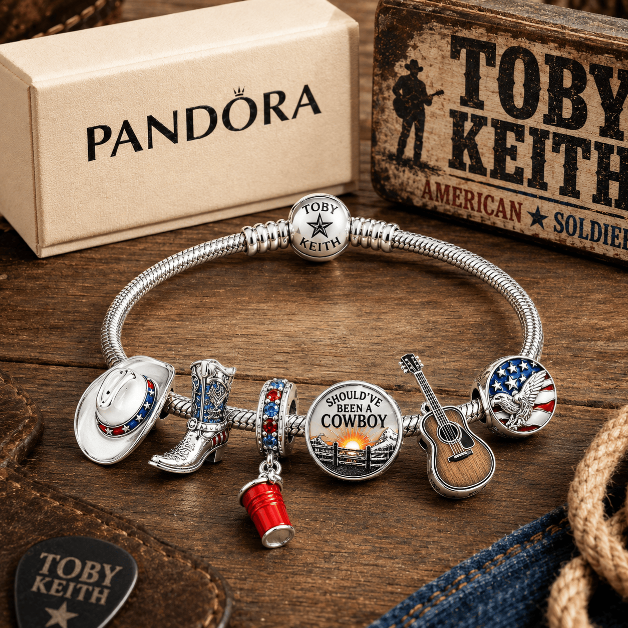 TBKH Silver Charm Bracelet Set BMD