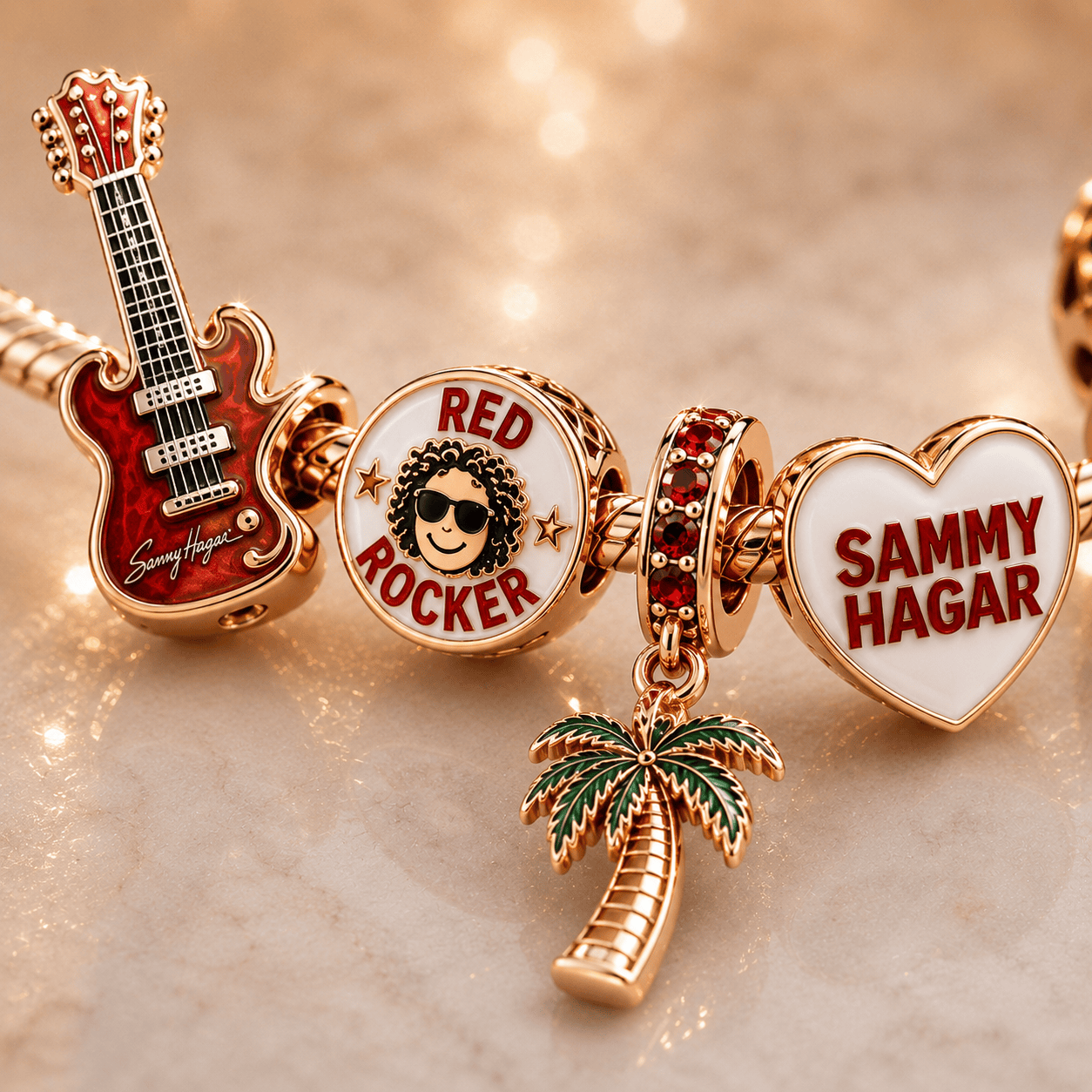 SMYH Gold Charm Bracelet Set VTH