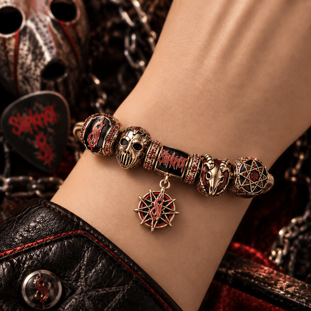 SLK Gold Charm Bracelet Set PTT