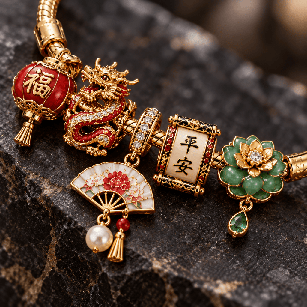 CHCHG Gold Charm Bracelet Set PTT