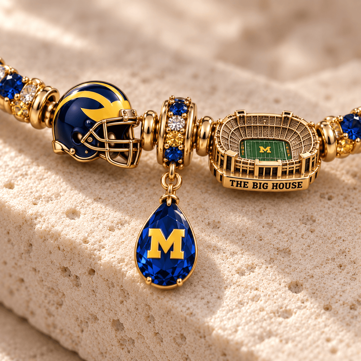 NDFI Gold Charm Bracelet Set NHVH