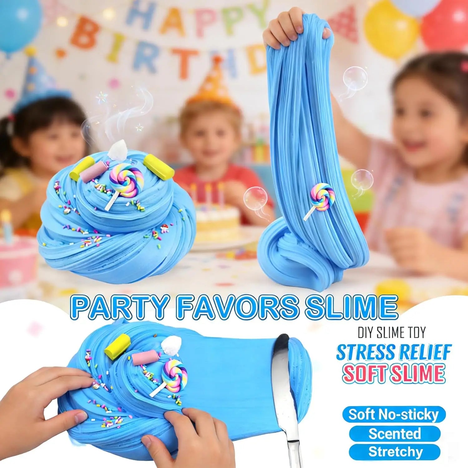 Butter Slimes Soft Slime Toys Slime Set with 4-Pack Safe Color Toys Super Soft and Non-Stick DIY Surprise Slimes