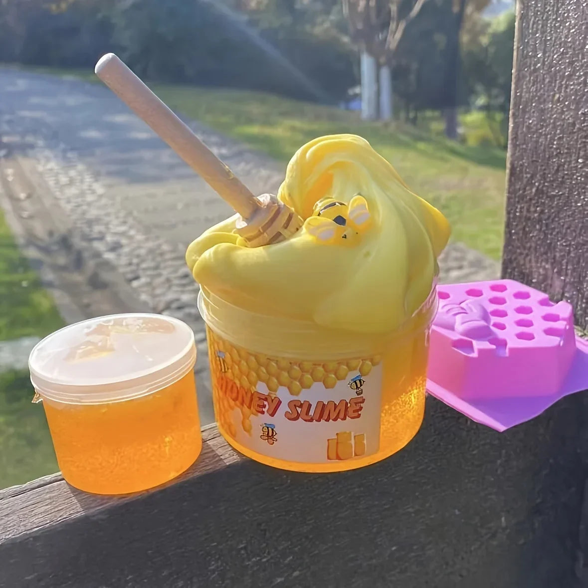 Honey Slime Set Honeycomb Slime Toy Stretchable DIY Transparent Slime and Clay Simulated Handmade Toy Clay
