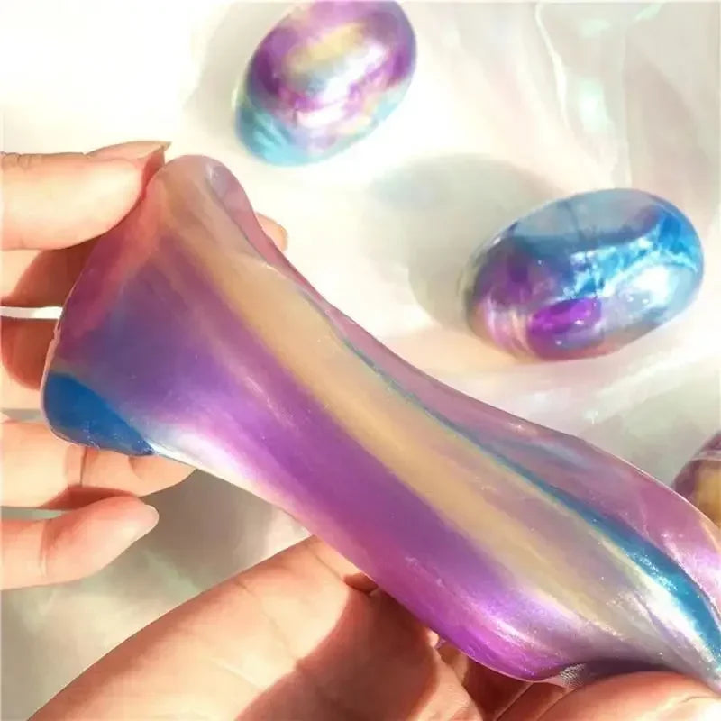 2Pcs/set Colorful Crystal Mud Starry Sky Diy Jelly Mud Slime Plasticine Colorful Egg Slime Glass Mud Color Mud  Squishy  Toy