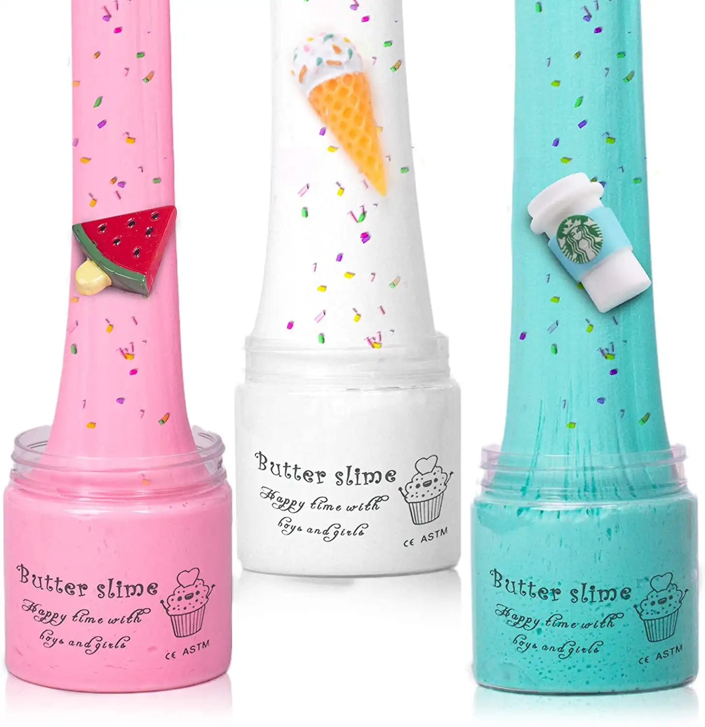 Butter Slimes Soft Slime Toys Slime Set with 4-Pack Safe Color Toys Super Soft and Non-Stick DIY Surprise Slimes